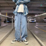 Men Wide Leg Jeans Mens Spring cargo pants Hip Hop Streetwear New Loose Straight Baggy Denim Pants Male work jeans