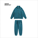 Spring and  Autumn New Fleece Knitted Coat Men's Loose Couple Suit Versatile High Street Style