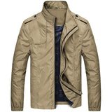 Spring Autumn Casual Solid Fashion Slim Jacket Mid-Season Jacket