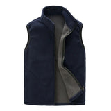 Men Winter Fleece Vest Male Thick Warm Waistcoat Outwear Casual Thermal Soft Vests Mens Windproof Sleeveless Jacket,