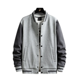 New Men Baseball Jacket Single Breasted Patchwork Casual Baseball Uniform Coat MaleBomber Jacket