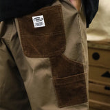 Patchwork Cargo Pants Men Corduroy Contrast Stitch Trousers Mens Streetwear Loose Casual Pants