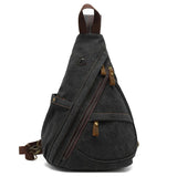 new men's canvas chest bag large capacity leisure men's bag Single Shoulder Messenger Bag multi functional back backpack