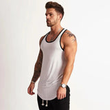 Blank Men's gym clothing Bodybuilding tank top Man summer fashion sleeveless shirt cotton fitness sportswear slim muscle vests