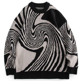 Autumn Winter Sweater Men Women Whirlpool Knit Sweater Harajuku Loose Casual Knitted Sweater Pullover Hip Hop Streetwear