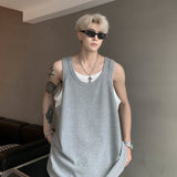 two-piece waistcoat vest for men, summer trend, handsome American style sleeveless men's T-shirt, loose fitness top, outer wear