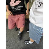 American style niche plaid shorts men summer new loose breathable quick-drying thin drawstring beach pants