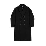 boy outfits Myq Woolen Coat Men's Mid-Length Autumn and Winter Korean Style Loose High-Grade Thickened Trench Coat Woolen Coat