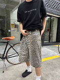 American retro leopard camouflage casual shorts men's summer new straight tube versatile design niche wide-leg shorts