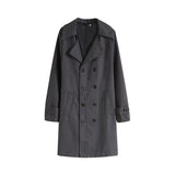 mens winter fashion New Men's Double-Breasted Woolen Trench Coat Mid-Length Slim Casual Woolen Coat [M-4XL]]