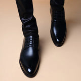 Men Wedding Leather Business Men's Dress Pointed Casual Youth British Style Inner Heightening Spring New Arrivals Shoes