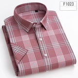 New in shirt hight qulity100%cotton summer short sleeve shirts for men slim fit Casual shirt thin plaid tops soft office clothes