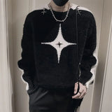 Autumn Winte New Fashion Round Neck Long Sleeve Pullovers Men's Clothing Color Blocking Knitting Casual Loose All-match Sweaters