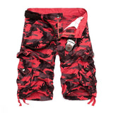 US Size New Camouflage Loose Cargo Shorts Men Cool Summer Military Camo Short Pants Homme Cargo Shorts (Without Belt)