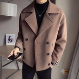 Wool & Blends Jacket for Men Slim Fit Trendy Casual Man Coat Korean Reviews Many Cheap Sale Original Brands Y2k Fast Delvery