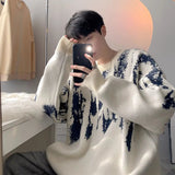 Tie Dye Sweater Men's New Style American Loose and Lazy Trendy Brand Youth Casual