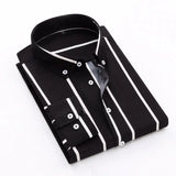 Spring Autumn New Fashion Turn-down Collar Long Sleeve Striped Blouse Men's Clothing Casual All-match Button Young Trend Shirts