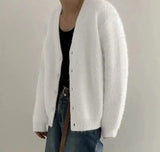 Tops Korean Style New Mens Fashionable Fleece Shirts Soft Comfortable Leisure Streetwear Male Cardigan Blouse S-5XL