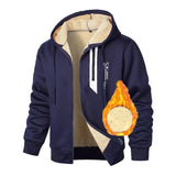 New Men's Clothing with Sweatshirts Digital Printing and Plush Thickening, Men's Autumn and Winter Zippers All-match Hoodies