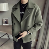 Wool & Blends Jacket for Men Slim Fit Trendy Casual Man Coat Korean Reviews Many Cheap Sale Original Brands Y2k Fast Delvery