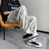 Fashion Niche Design Pants Men Trend Sag Sense Plankton Handsome Straight Leg Wide Leg Pants High Street Personality Sports Pant