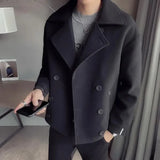 Wool & Blends Jacket for Men Slim Fit Trendy Casual Man Coat Korean Reviews Many Cheap Sale Original Brands Y2k Fast Delvery