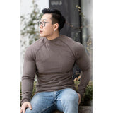 Spring Autumn New Fashion Half High Collar Long Sleeve Solid Men's Clothing Casual Bottoming Shirt Korean All-match Trend Tops