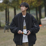 Harajuku Youth Pop Casual Baseball Jacket Men's Y2k Spring Autumn American Vintage Trend Vintage High-Grade Loose Bomber Jacket