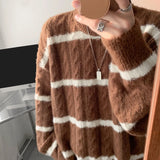 Winter New Mink Velvet Sweater Knitted Solid Sweater Men Clothes Pullover Men Sweater Casual Pullovers Bottoming Sweaters