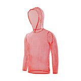 Men T Shirt Streetwear Hoodie Men Long Sleeve Fishnet Mesh Transparent Breathable Tops Sexy Underwear Fetish Nightwear