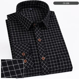 New in shirt elegants cotton long-sleeve shirts for men slim fit Casual plain shirt plaid designer tops soft houndstooth clothes