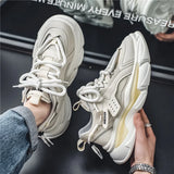 Beige Fashion Men Basketball Shoes Chunky Sneakers for Man Mesh Breathable Non Slip Board Running Sports Shoe Male Rubber Sole 7