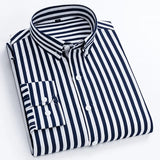 Spring Autumn New Fashion Turn-down Collar Long Sleeve Striped Blouse Men's Clothing Casual All-match Button Young Trend Shirts