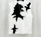 Fashion Casual Patchwork Hold Vest For Men New Patchwork Contrast Color Men's Sleeveless Tops Summer