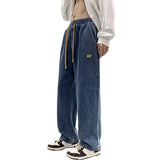 Retro Hip Hop Harajuku Oversized Mens Jeans Pants Loose Straight Wide Leg Denim Trousers