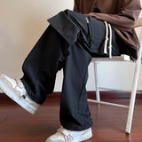 Men's Black Pants Hip Hop Streetwear Fashion Jogger Cargo Pants Men Oversize Wide Leg Trousers Male Japanese Pocket Safari Style