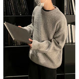 Winter Thick Sweater Men Warm Fashionable 3-color Knitted Pullover Men Korean Loose Long Sleeve Sweater Mens Jumper Clothes