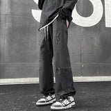 Black Cargo Pants Men Baggy Sweatpants Fashion Straight Pants Hip Hop Streetwear Harajuku Trousers Joggers Bottoms Y2K Clothing