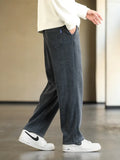 Spring Autumn Men's Sweatpants Wide Leg Straight Baggy Casual Pants Streetwear Solid Loose Track Trousers Plus Size 8XL