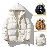 Winter Jackets Men Parkas Thicken Warm Cotton Hoodie Coats Windbreak Black Loose Male Waterproof Windproof Hip-hop Warm Parkas