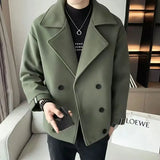 Wool & Blends Jacket for Men Slim Fit Trendy Casual Man Coat Korean Reviews Many Cheap Sale Original Brands Y2k Fast Delvery