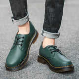 High Quality Oxford Shoes Outdoor Lace Up Work Shoes Leather Fashionable Thick Soled Round Toe Casual Luxury Brand Walking Shoes