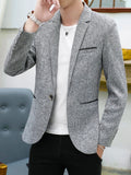 New Fashion Casual Men Blazer Cotton Slim Korea Style Suit Blazer Masculino Male Suits Jacket Blazers Men Clothing Plus Size 4XL