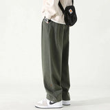 Spring Summer KPOP Fashion Style Harajuku Slim Fit Cargo Pants Loose Pockets All Match Casual Pants Solid Straight Leg Pants