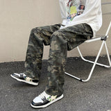 Men Classic Camouflage Punk Trouser Male Tide Brand Harajuku Wide Streetwear Pants Training Designer Loose Baggy Sweatpants