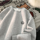 Harajuku Cute Dog Graphic Sweatshirt 9 Colours Waffle Fabric Long Sleeve Sweatshirts Casual Comfortable Male O-neck Pullover