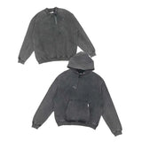 Y2K New Retro Washed Distressed Solid Sweatshirt High Street Loose Casual Hoodie Soft Comfortable O-Neck Youth Trendy Sweatshirt