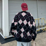 Men Vintage Korean Style Popular Long Sleeves All-match Chic Streetwear Couple Knitwear Loose Leisure Autumn Simple New