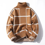 Sweaters men autumn new style mens plaid warm sweater men youth style sweaters spring Men's wool pullovers size M-3XL