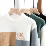 Sweaters men Winter Letter pattern thick sweater men Student youth sweaters autumn Men's wool pullovers full size S-3XL